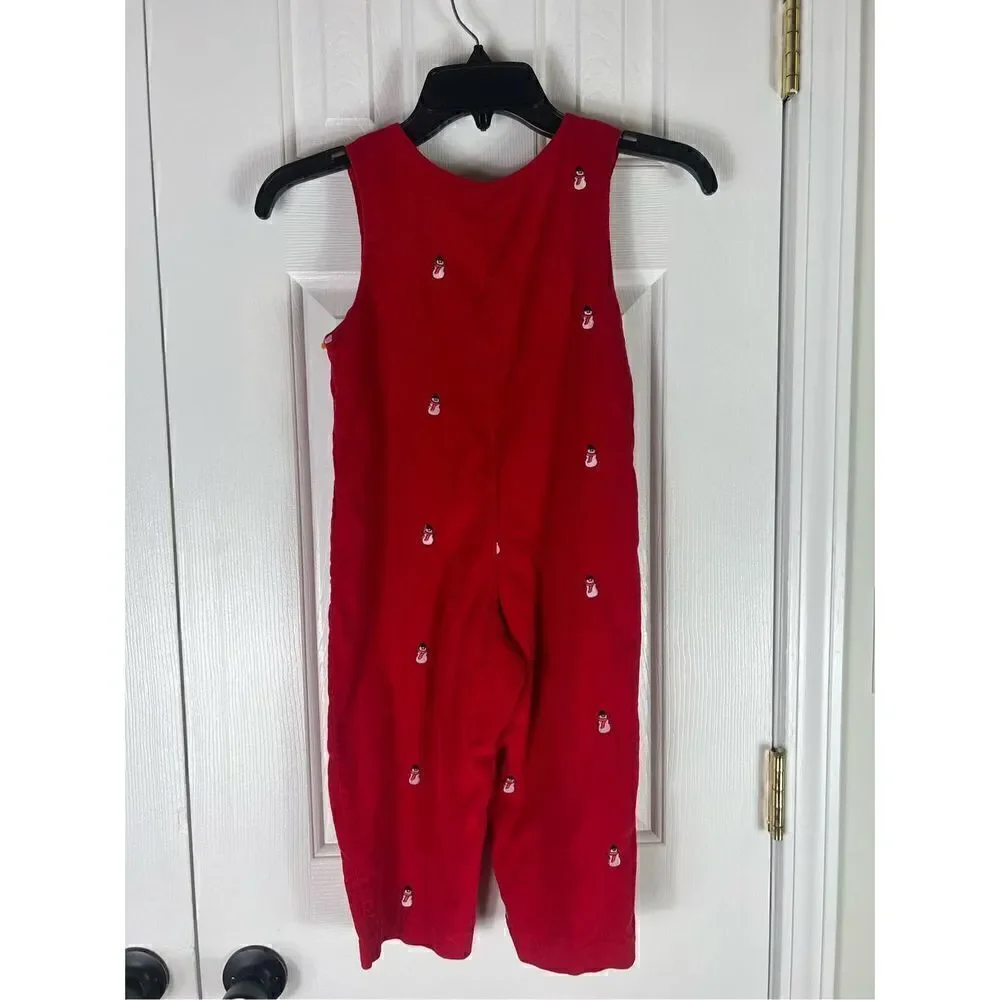 K&L Boys Red Cord Romper Size 4t